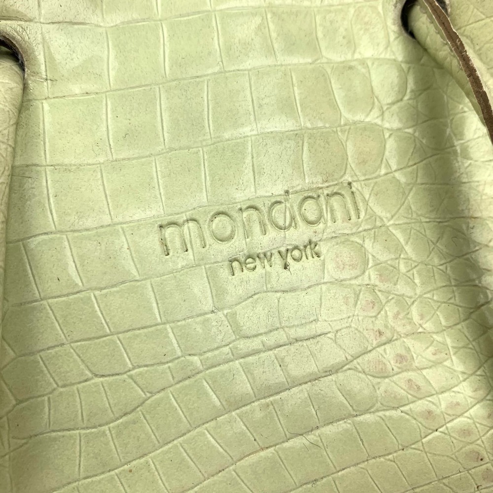 90's designer MONDANI NEW YORK green crocodile leather backpack / shoulder bag - Picture 8 of 15